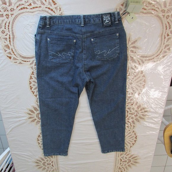 Blue Willi's Danish Design Cropped Blue Jeans Tapered Zipper Leg Danish Size 40 - Picture 8 of 16